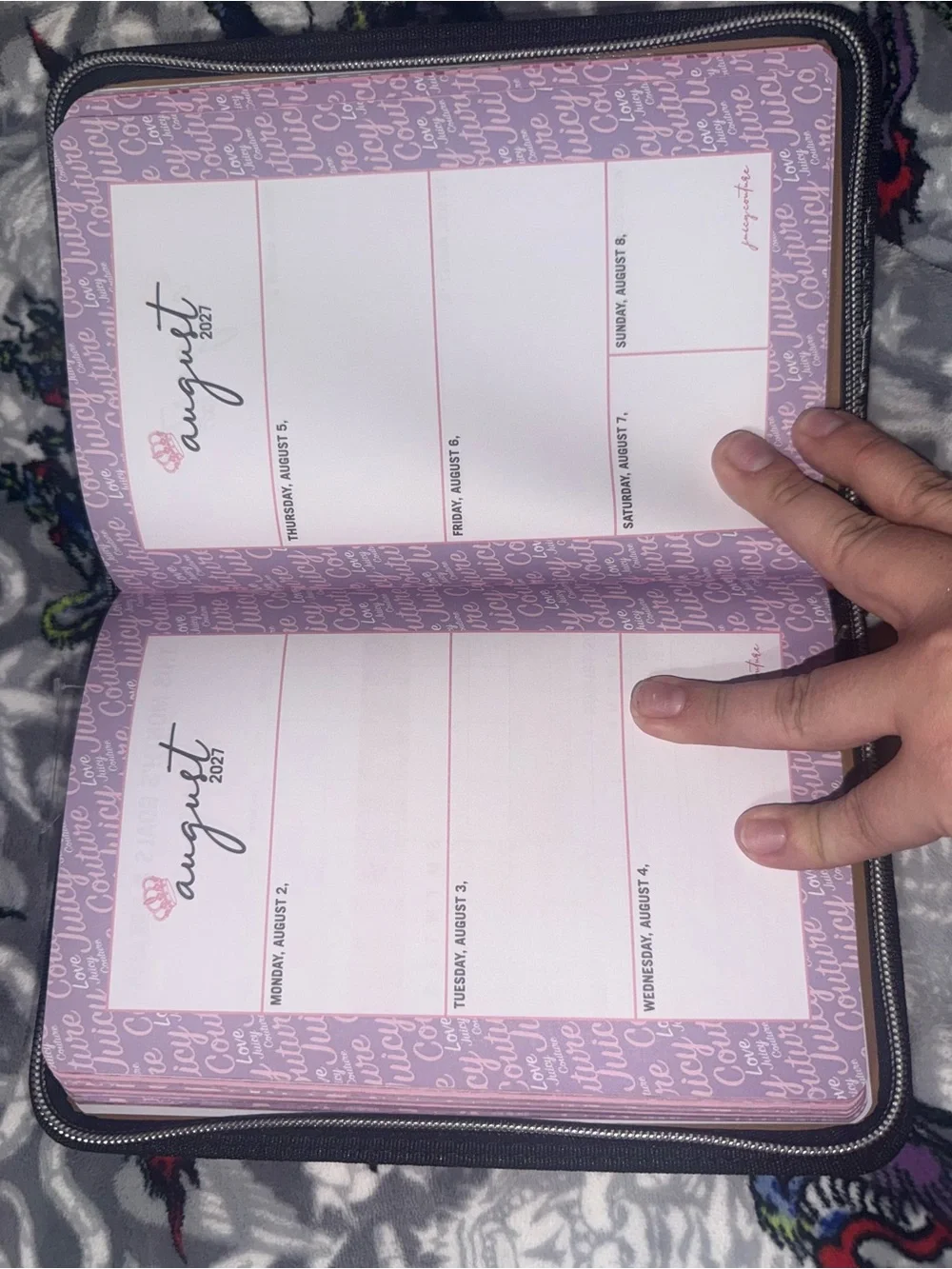 Juicy Couture Pink 18-Month Planner with Gold Crown Pen